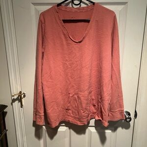 Peach long sleeve top size 2X